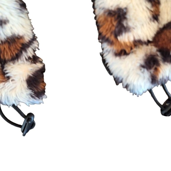 La Miel Leopard Print Faux Fur Mob Wife Plushy Lined Jacket Oversized Small - Picture 8 of 8